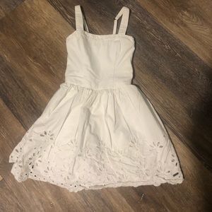 Girl’s white eyelet dress
